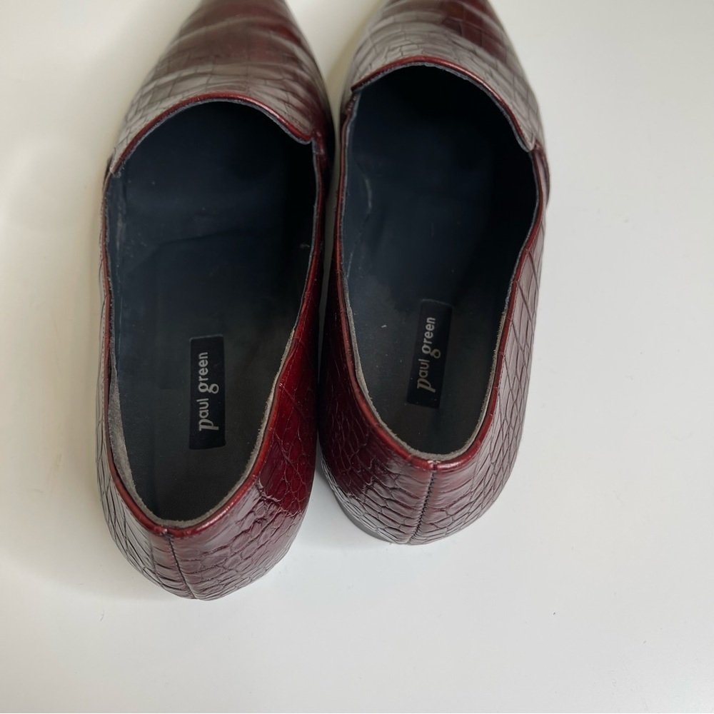Paul Green Belinda Flats Leather Croc Embossed Pointed Toe Paul green si… - Picture 5 of 10